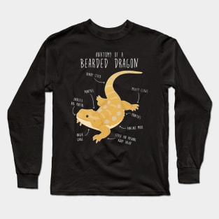 Anatomy of a Bearded Dragon Long Sleeve T-Shirt